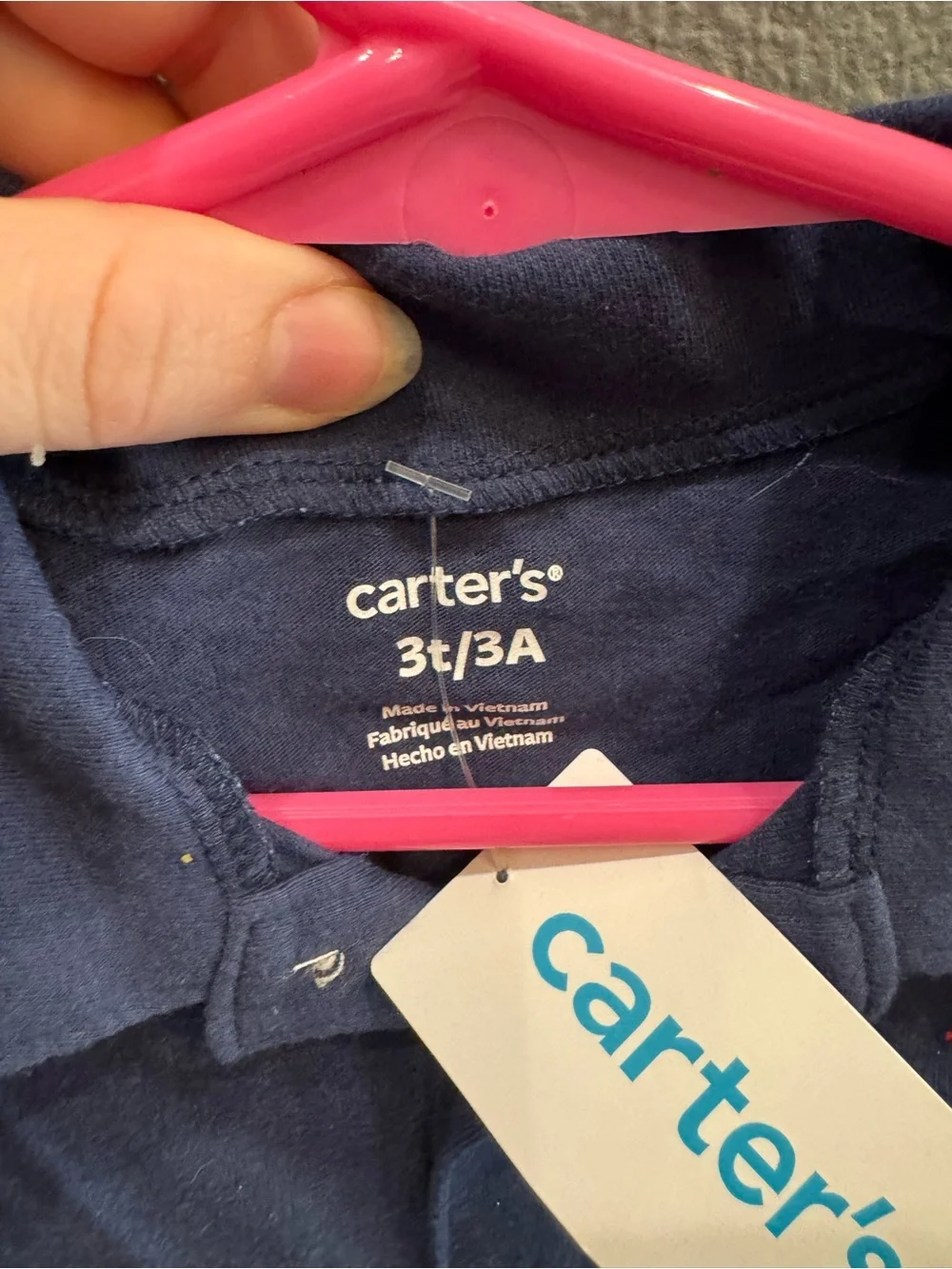 Carter's Navy Blue Polo with Red Embroidered Truck